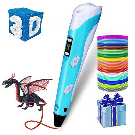 DeluxeDoodle3D Portable Rechargeable 3D Printer Pen (Filament Refills Included)