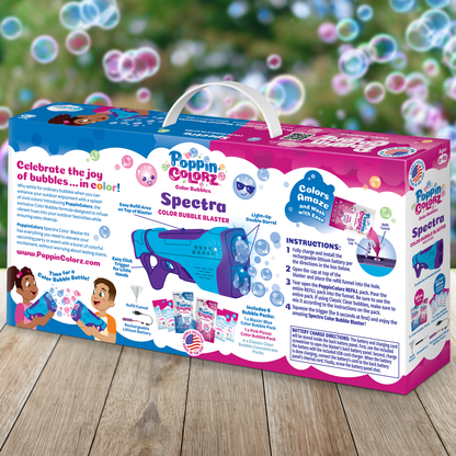 PoppinColorz Spectra: Rechargeable Color Bubble Blaster