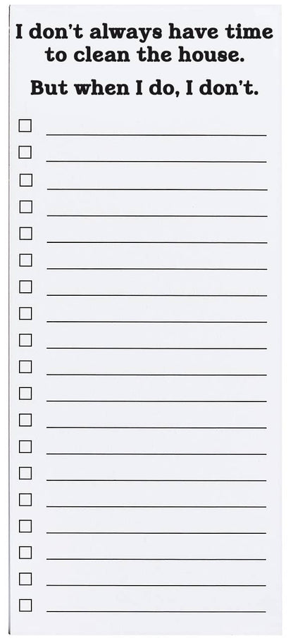 I don't always have time to clean printed list pad 50 sheets