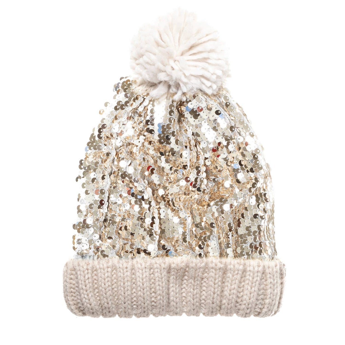 Shimmer Sequin Knitted Hat 7-10 Years