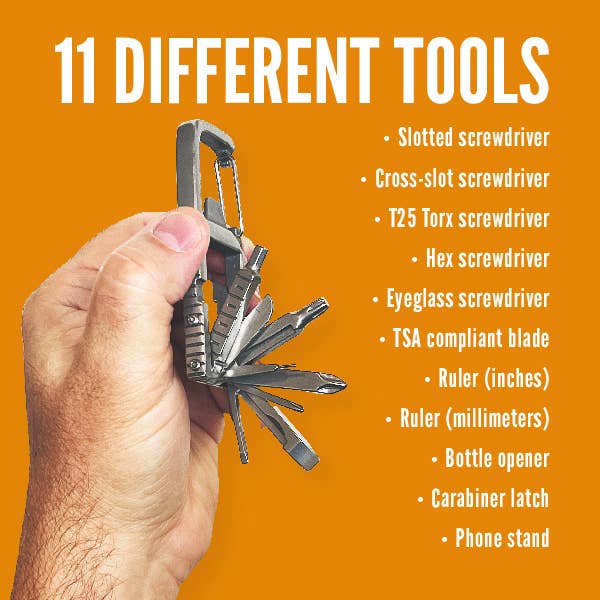 "The Fix Is In" Multi-tool, Carabiner and bottle opener