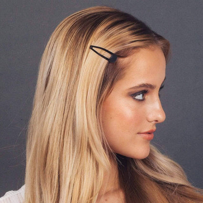Snap Hair Clips 10pc (Black)