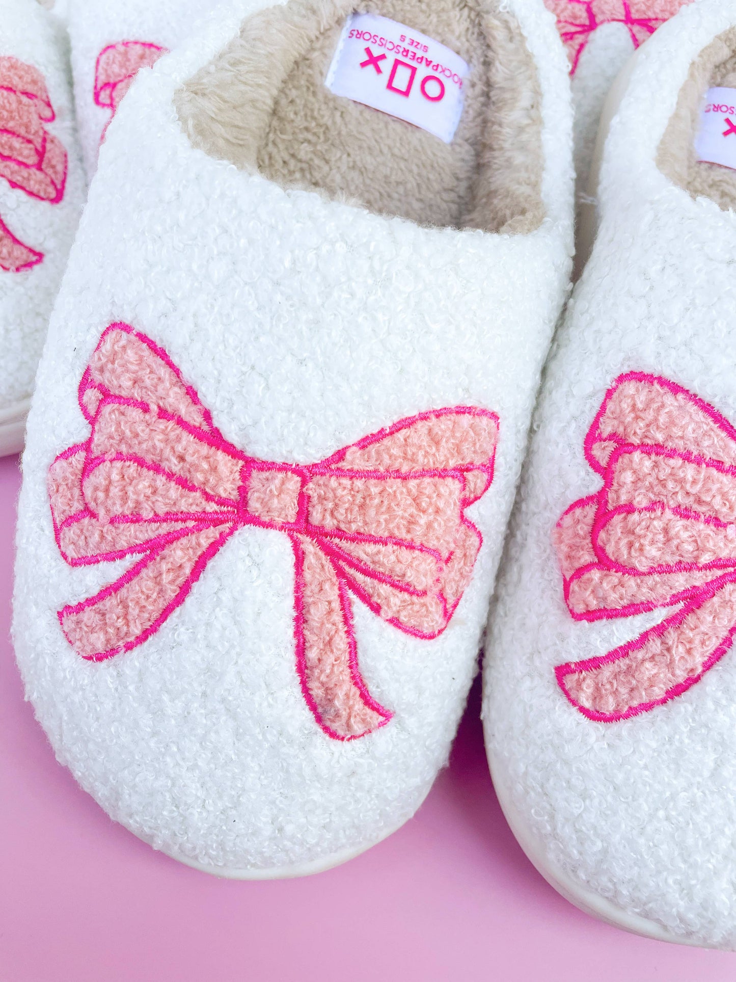 Pink Bow Slippers