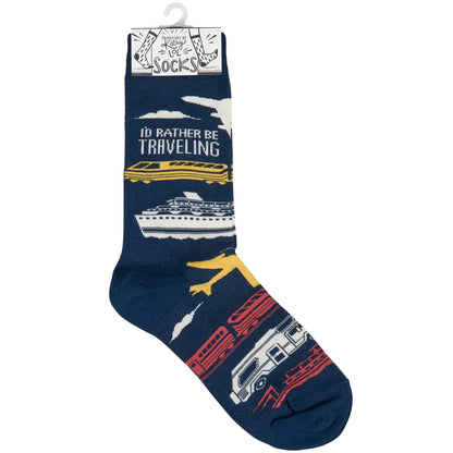 Rather Be Traveling Socks