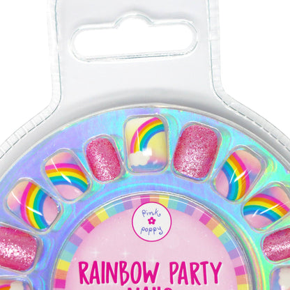 Rainbow Party Press On Nails | Pack of 6