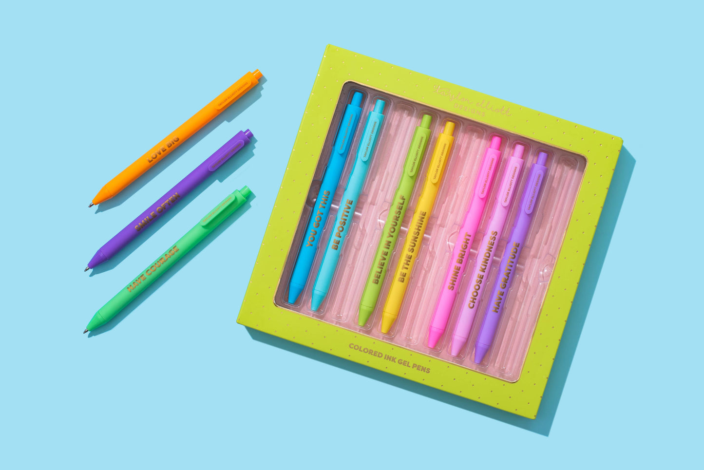 Gel Pen Set - Motivational - Asst Colors - 10 Piece Set