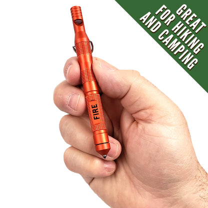 "Emergency Fire Starter" Pocket Fire Starter w/ Whistle