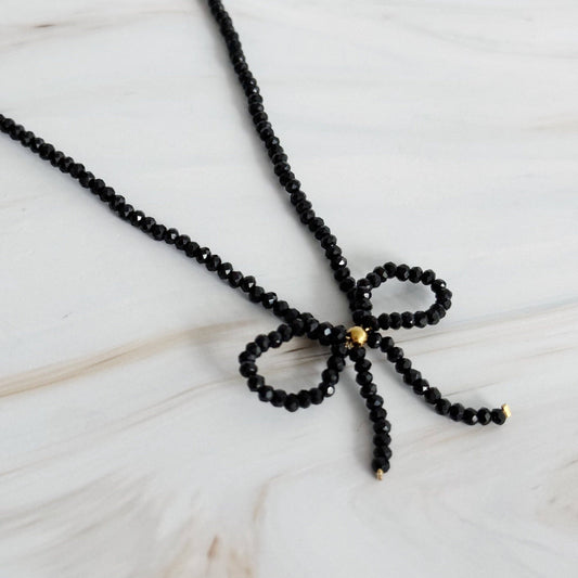 Beaded Bow Necklace