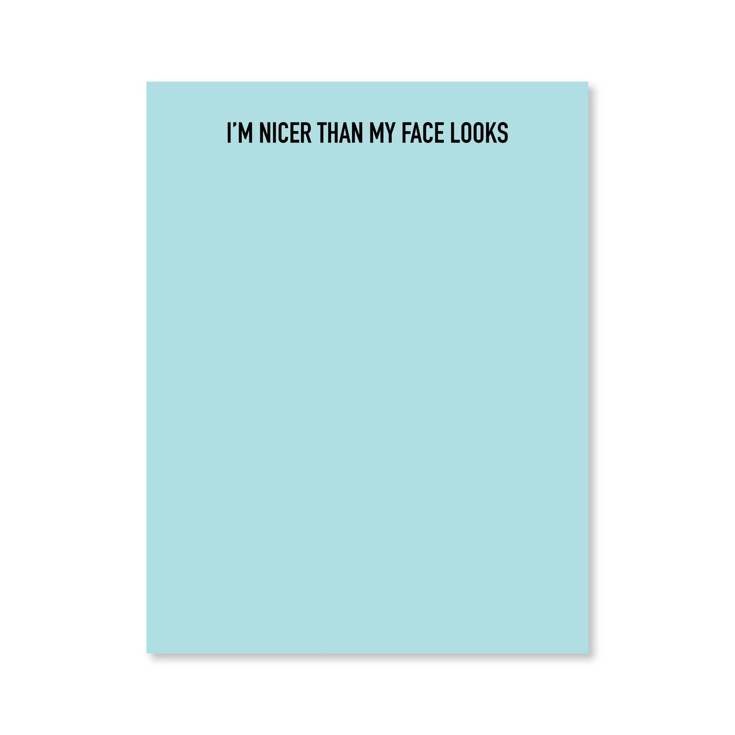 Nicer than My Face Notepad