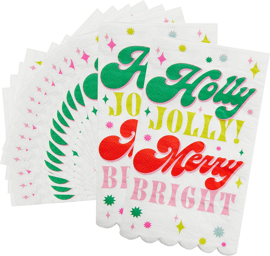 Holly Jolly Merry Bright Napkins