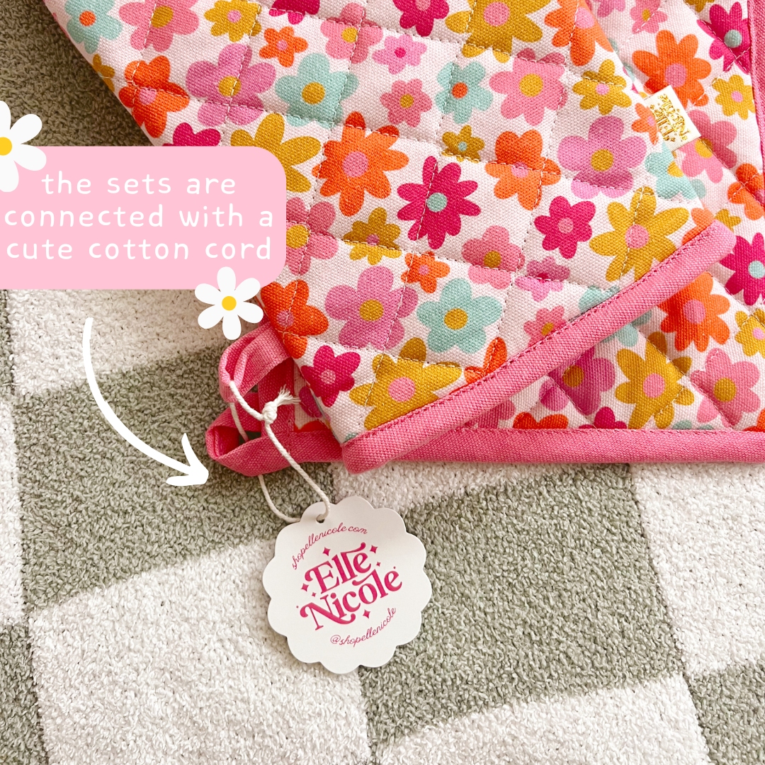 Oven Mitt + Pot holder Set - Kitchen Accessory