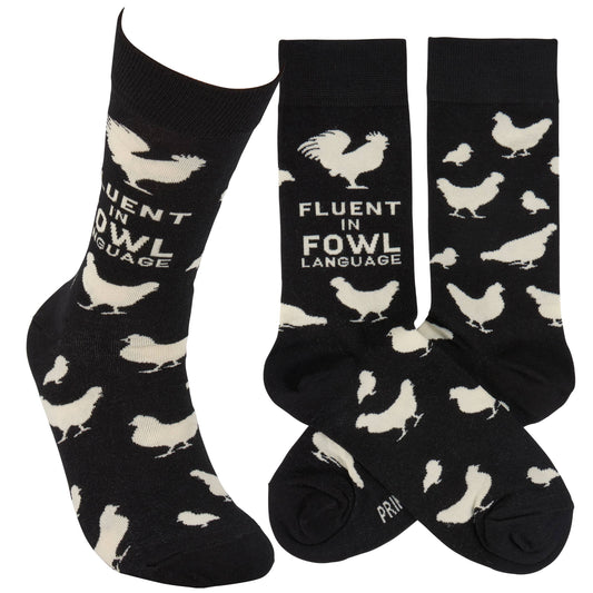 Fluent In Fowl Language Socks