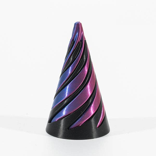 TwistQuest 3D Printed Fidget Spiral Cone Toy (1pc) Multiple Colors