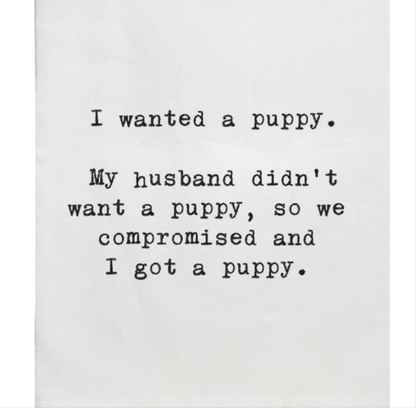 Puppy Tea Towel