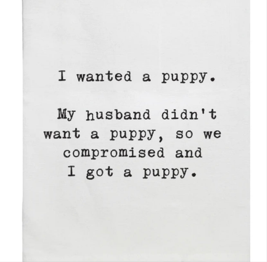 Puppy Tea Towel