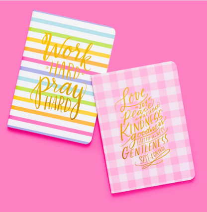 Gingham & Stripe, Spiritual Blank Notebooks.