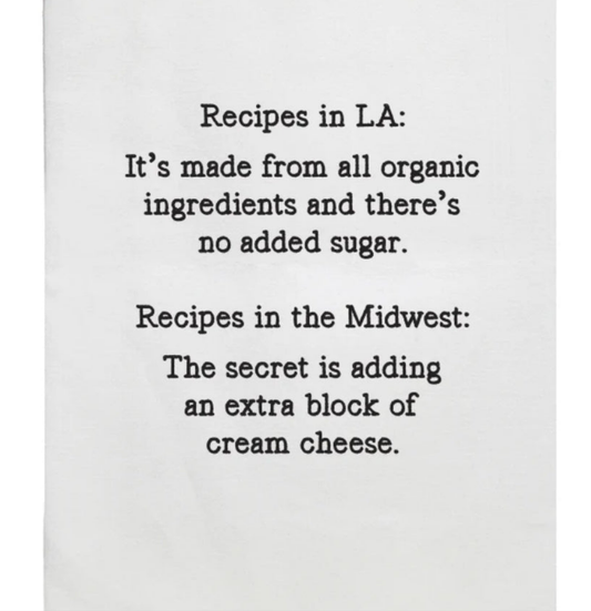 Recipes in LA Tea Towel