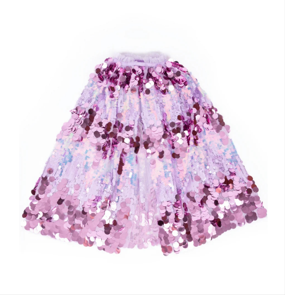 Purple Sequins Princess Cape