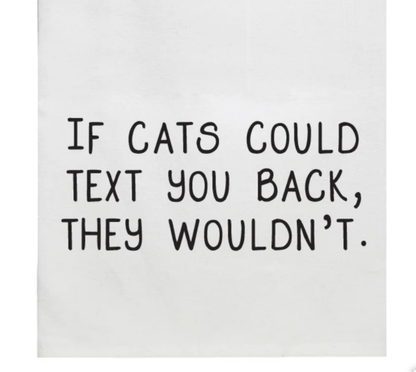 Cats Text Tea Towel