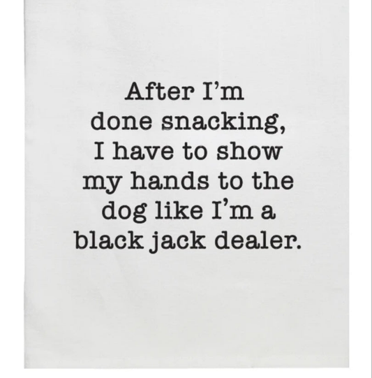 Blackjack Dealer Tea Towel