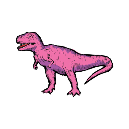 Pink T Rex Tattoo Pair