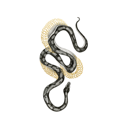 Shimmering Serpent Tattoo Pair