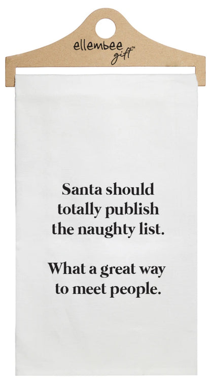 Santas Naughty List Tea Towel