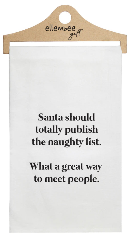 Santas Naughty List Tea Towel