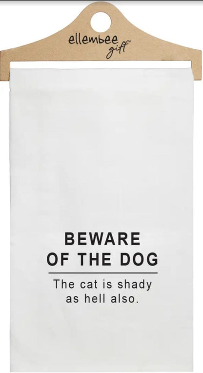 Beware Of The Dog Tea Towel