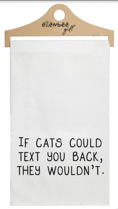 Cats Text Tea Towel