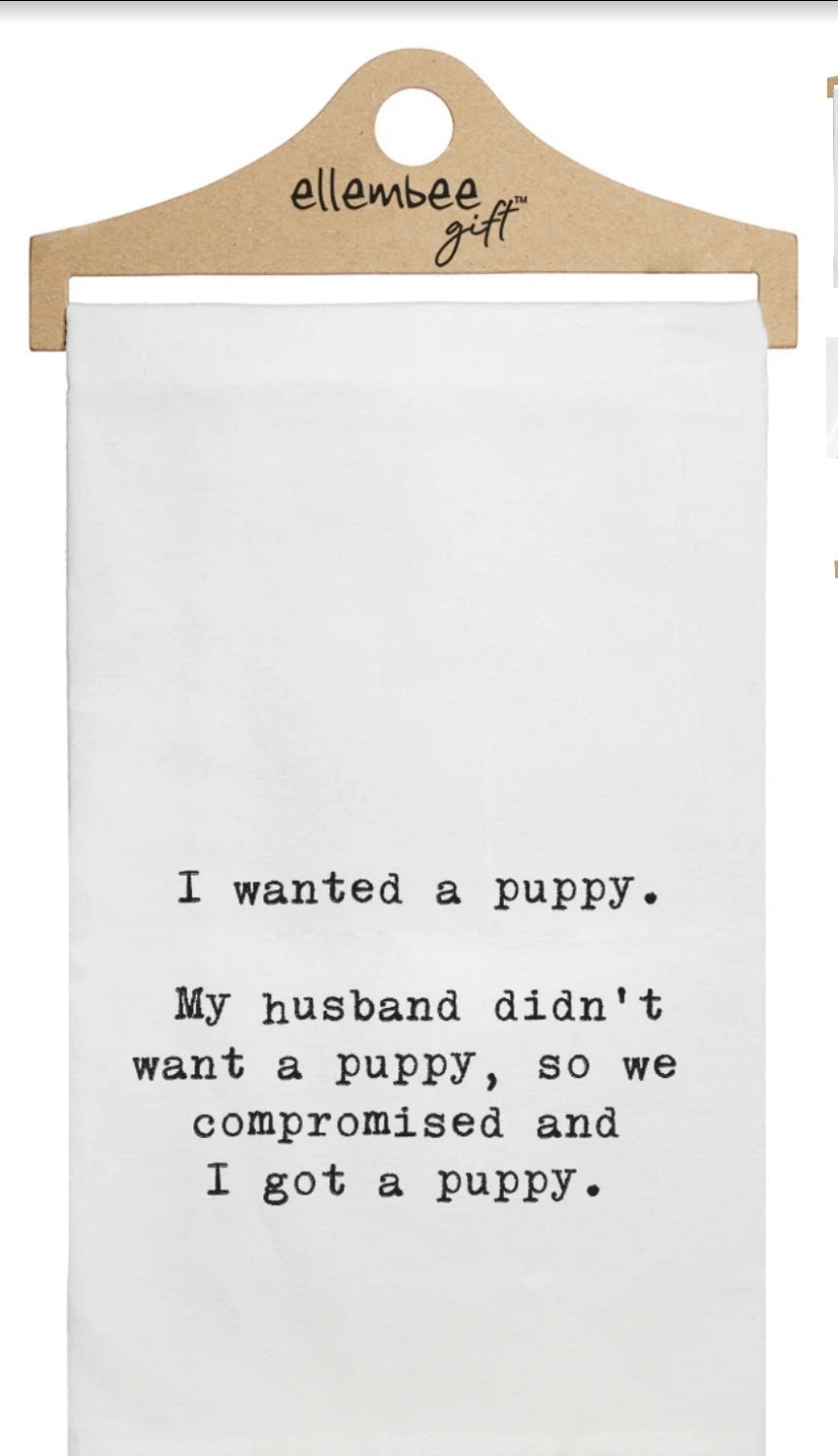 Puppy Tea Towel