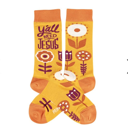 Y'all Need Jesus Socks