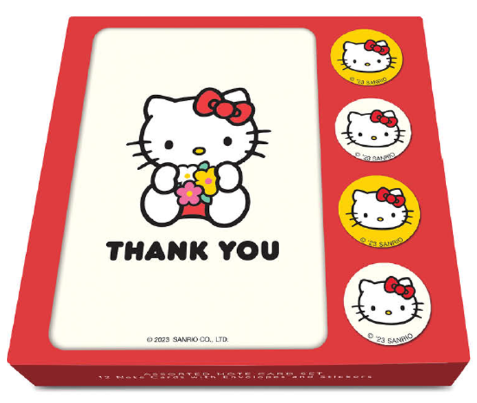 Boxed Notecard Set Hello Kitty Classic Red