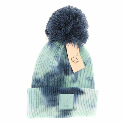 Kids' Tie Dye Pom C.C Beanie