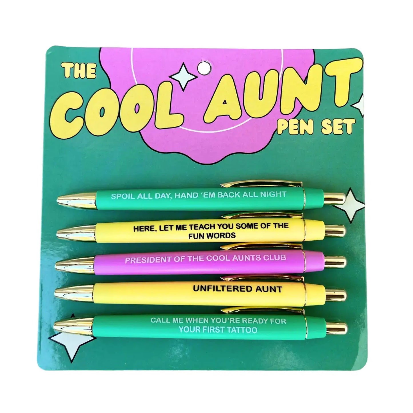 Cool Aunt Pen Set (funny, gift, family, christmas gift