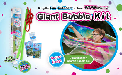 WOWmazing Giant Bubble Kit: Big Bubble Wands & Concentrate!