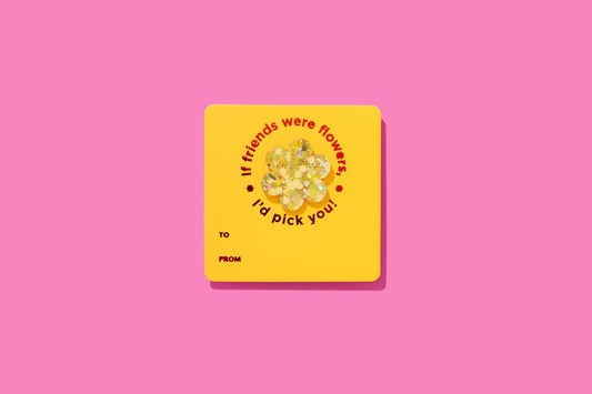 Pin w/ Gift Card - Friendship Flower - Gold Confetti