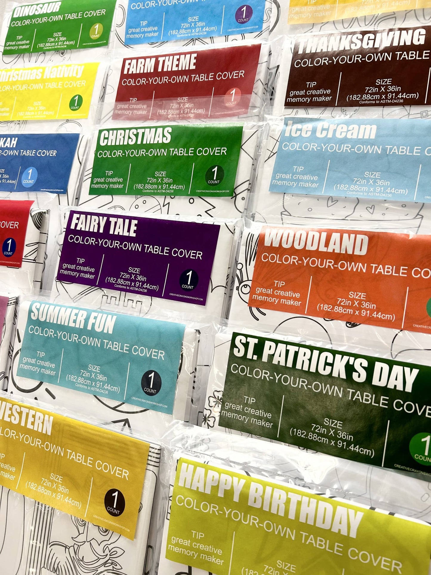 Kids Easter Coloring Tablecloth Activity