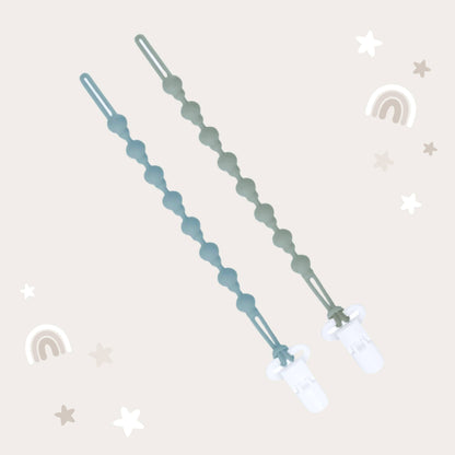 Pacifier Clip - Sage & Dusty Teal