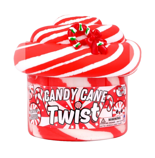 Candy Cane Twist Slime