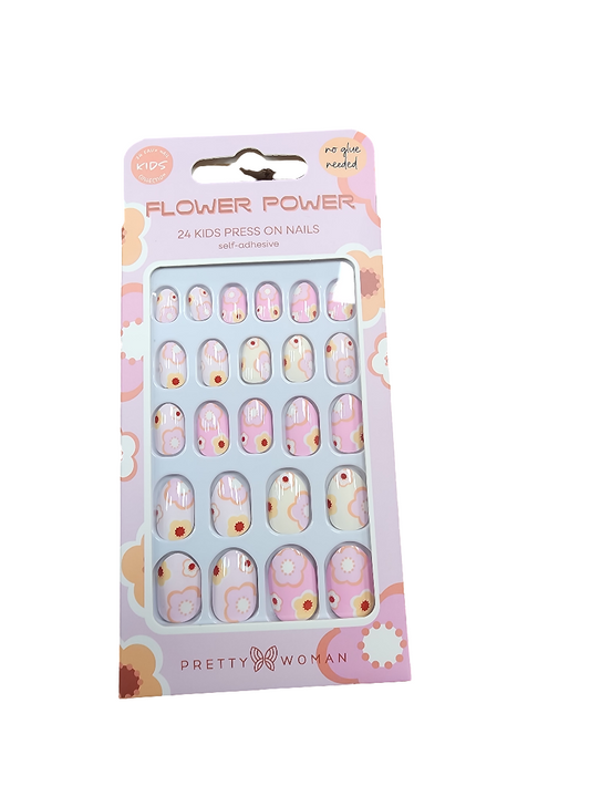 Flower Power, Kids Press On Nails