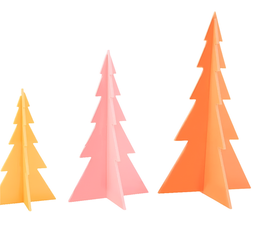 Acrylic Trees Peach/Orange