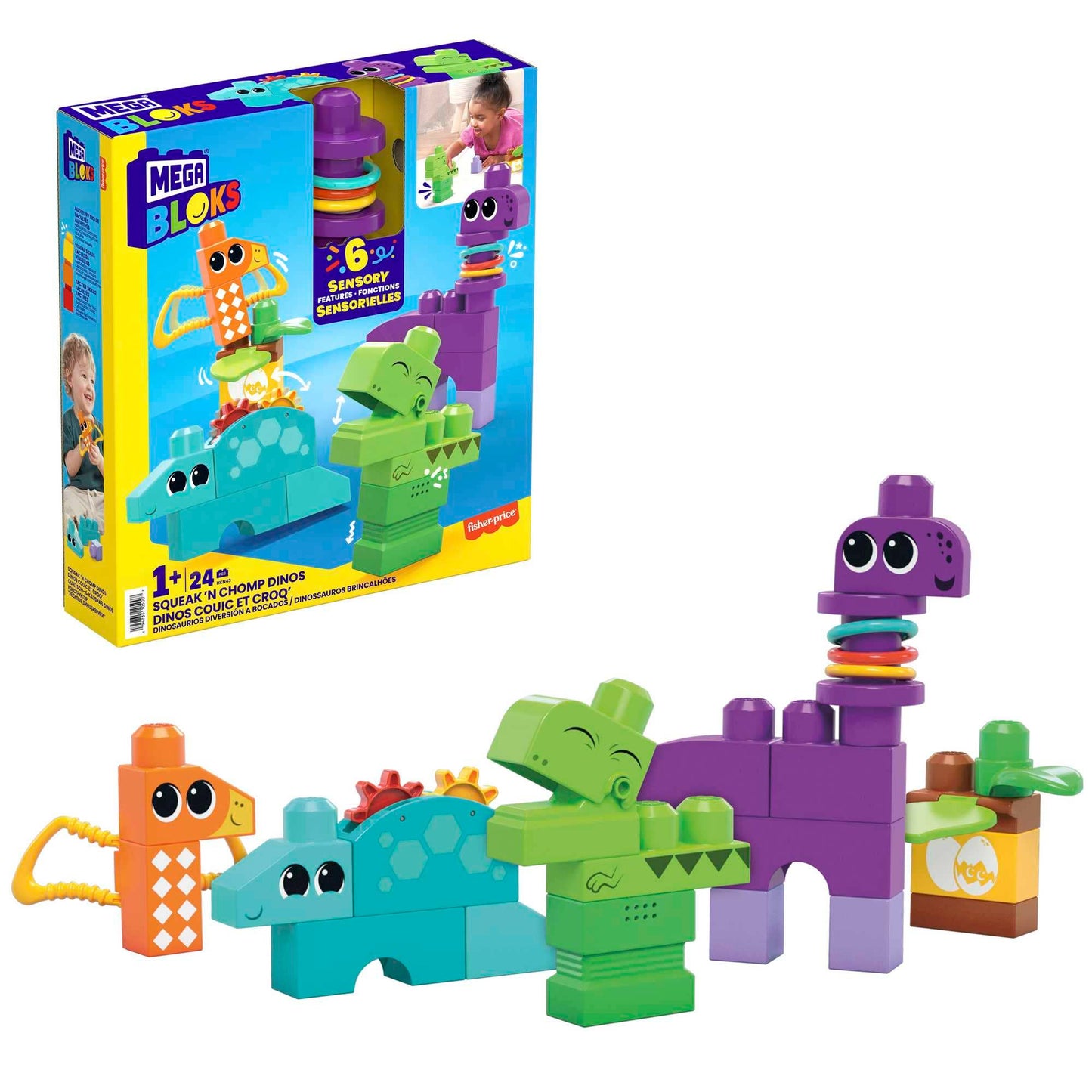 MEGA™ Bloks Squeak 'n Chomp Dinos