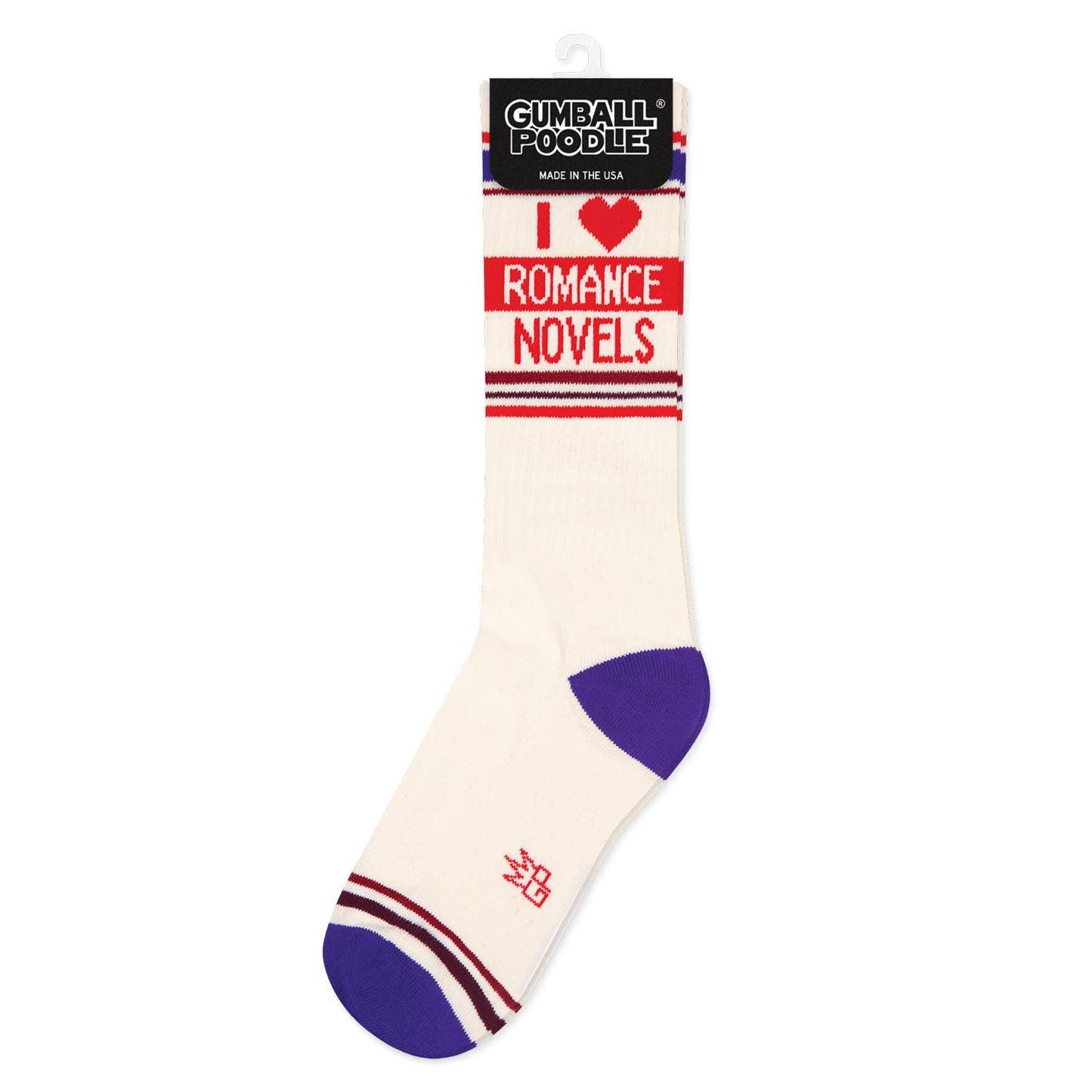 I ❤️ Romance Novels Gym Crew Socks