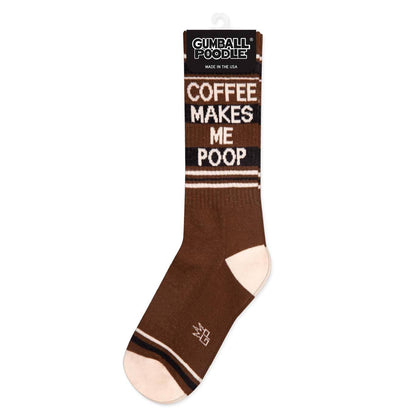 Coffee Makes Me Poop Gym Crew Socks