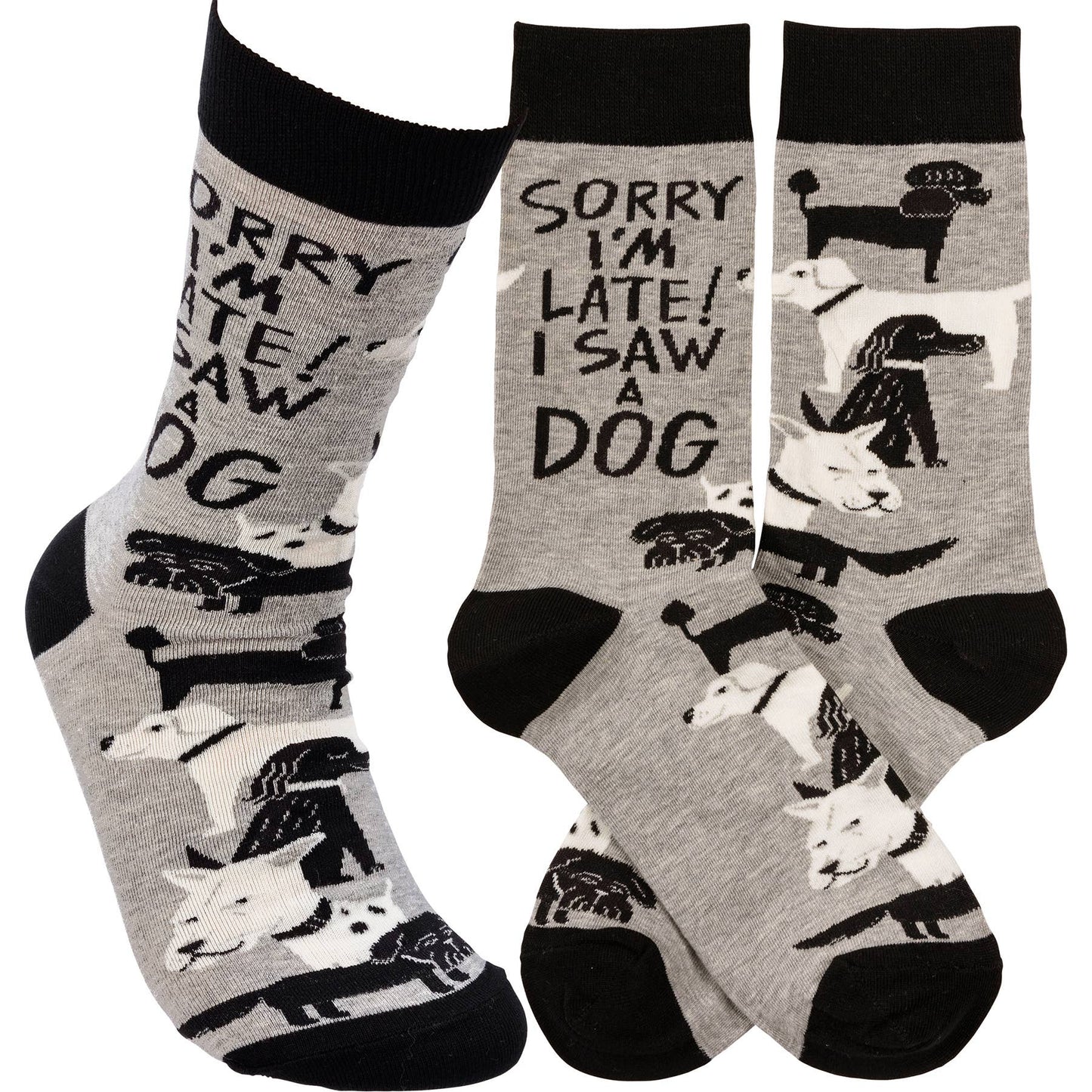 Sorry I'm Late I Saw A Dog Socks