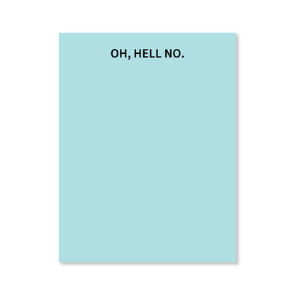 Oh Hell No Notepad