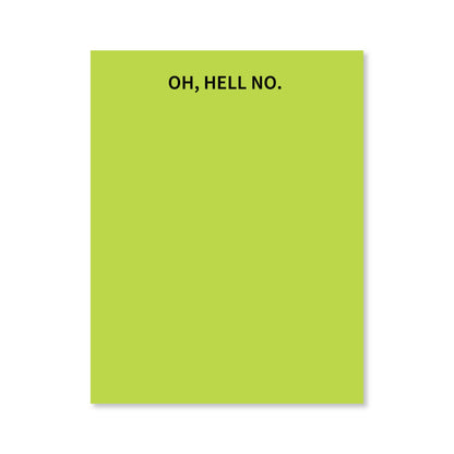 Oh Hell No Notepad