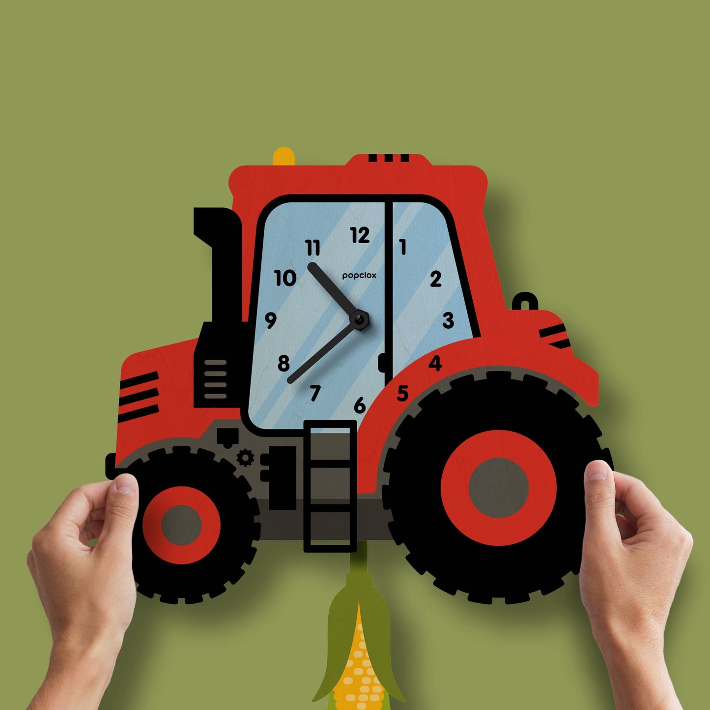 Tractor Pendulum Clock - Wood