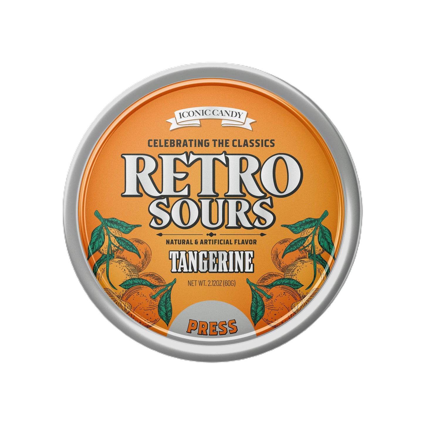 Retro Sours Tangerine, 16.9oz Tin, 8ct
